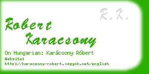 robert karacsony business card